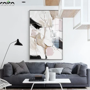 Rezumat Marmură Imprimare Panza de Pictura cu Rama Roz Geometrice Agat de Perete Moderne Poster de Artă Minimalist Home Decor Stea Imagine Imagine 2