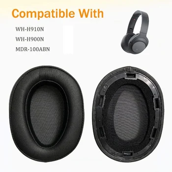 WH-H900N Pernițe pentru Urechi Confortabile Perne Piese Compatibile cu Așa-Ny WH-H910N/WH-H900N/MDR-100ABN Căști (Negru) Imagine 2