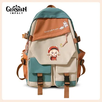 Genshin Impact Klee Venti Rucsac Personalizat Panza Geantă De Umăr, Sac De Școală Adolescent Băieți Școală De Fete Laptop Travel Rucsac Cadou
