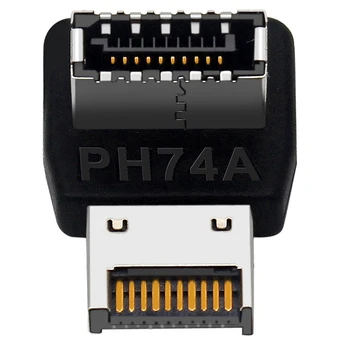 Placa de baza calculator Tip-E USB 3.1 Tip-E Interfata de 90 de Grade al Cotului de Față de Tip C Instalat Adaptorul(PH74B)