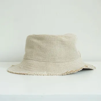 Noua Lenjerie De Pat Din Bumbac Găleată Pălării Femei Barbati Vara Scrisoare Broderie Respirabil Pălării