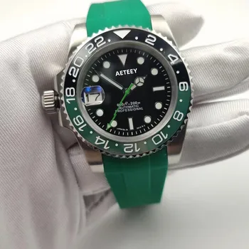 NH35 S Ceas pentru Bărbați și femei mâna stângă ceas mecanic de 40 mm sticlă de safir ceas de scufundare Verde de Apă Fantomă