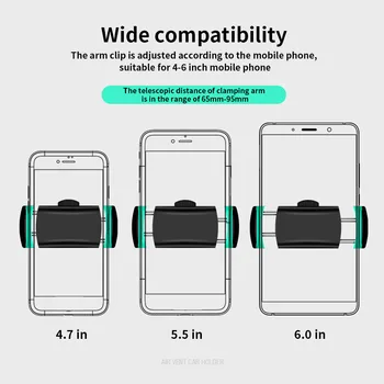 De înaltă Calitate 1 BUC Masina de Suport de Telefon de Aerisire Clip de Montare mobil Mobil Suporta Smartphone-Suport GPS Pentru iPhone Pentru Xiaomi Imagine 2