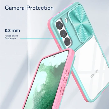 Slide Camera de Protecție Transparent Acrilic Caz Pentru Samsung Galaxy S23 S22 Plus Ultra S20 S21 FE A53 A73 A23 A13 A12 A03S Acoperi