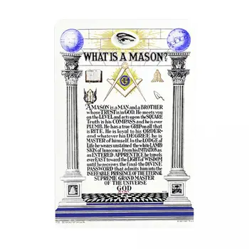 Retro Ce Este Un Mason Mason Metal Semn Personalizat POEM Maestru Mason Francmasoneria Staniu Plăci Pub Perete Bar cu Decor Decoratiuni de Arta Imagine 2