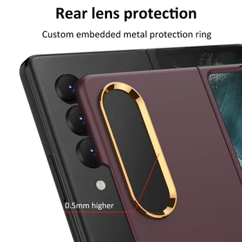 Ultra-subțire PC Caz Greu Pentru Samsung Galaxy Z Fold 4 5G Telefon Caz Solid de Culoare Hi-Tech Design comeras protecție funda pentru fold4 Imagine 2