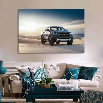 Arta de Perete moderne Panza Pictura Vehiculului Ford Ranger Raptor de Preluare Masina Albastru Imagine de Imprimare Postere pentru Camera de zi Decor