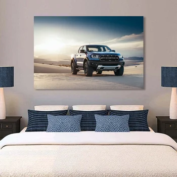 Arta de Perete moderne Panza Pictura Vehiculului Ford Ranger Raptor de Preluare Masina Albastru Imagine de Imprimare Postere pentru Camera de zi Decor Imagine 2
