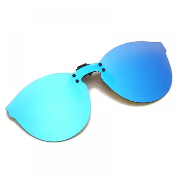 Oglinda Supradimensionate Polarizati Clip-on ochelari de Soare Femei Bărbați fără ramă de Conducere Ochelari Lentile Flip-Up cu Ochelari de Acoperire UV400 Ochelari