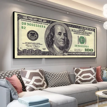 Inspiratie Bani Dolar Postere, Printuri De Lege Numerar Moneda Americană Bani Tablouri Canvas Wall Art Poza Living Decorul Camerei