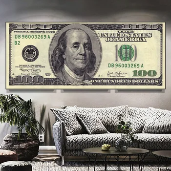 Inspiratie Bani Dolar Postere, Printuri De Lege Numerar Moneda Americană Bani Tablouri Canvas Wall Art Poza Living Decorul Camerei Imagine 2