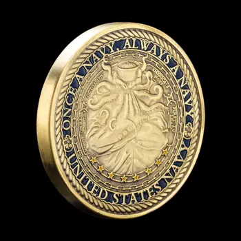 Marina Statelor Unite De Suveniruri Monede O Dată Pe Marina,Mereu O Marina Placat Cu Aur De Colectie Cadou Creativ Monedă Comemorativă