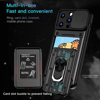KEYSION Caz rezistent la Socuri pentru iPhone 14 Pro Max 14Plus Card Sac de aparat de Fotografiat de Protecție Inel de Telefon Acoperă pentru iPhone 11 12 13 Pro SE 2022