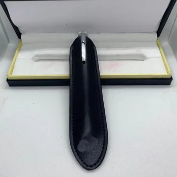 2022 nou de lux din piele neagra caz creion, din piele premium caz creion, coreeană papetărie Imagine 2