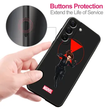 Marvel Black Widow Spiderman Caz de Telefon pentru Samsung Galaxy S20 FE S21 Ultra S10 Plus S9 S8 S10e S7 Edge S22 Sac Negru Coque