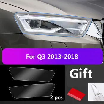 2 buc Pentru audi Q3 8U F3 Huse Auto Faruri Folie de Protecție Autocolant Transparent Balck Accesorii Anti Scratch Reparații Auto Imagine 2