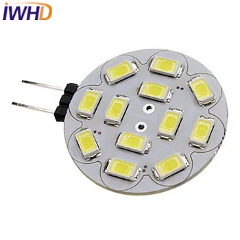 IWHD 10buc/lot LED G4 12v Bec de 2W 200LM Bec LED SMD5730 LED-uri Bi-pin Light 3000K/6000K Clar/Lăptos Acoperire Mare lumina Reflectoarelor Imagine 2