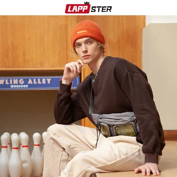 LAPPSTER Bărbați Solidă Lână Streetwear Harajuku Hanorace de Iarna din 2022 Mens Cald Supradimensionate Jachete de sex Masculin Moda coreeană Pulovere