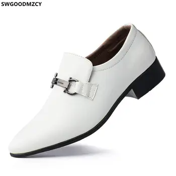 Pantofi albi Alunecare pe Pantofi Barbati Negri Oxford Pantofi Barbati Maro Rochie de Mocasini pentru Barbati Office 2022 COD Costum de Afaceri din PIELE OFFIC