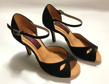 Moda confortabil femei latină pantofi de dans ballroom salsa pantofi de dans tango pantofi shpping gratuit 6226B-BS toc mic toc înalt Imagine 2