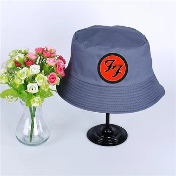 Moda pălărie Foo Fighter Logo-Palarie de Vara Femei Barbati Panama Pălărie Găleată Foo Fighter Design Plat Parasolar Pescuit Pescar Pălărie