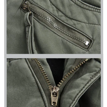 SHIFUREN Cald Iarna Barbati Pantaloni de Lână Îngroșa Dublu Strat Militare de Cauzalitate Pantaloni Largi Multi-Pocket Plus Dimensiune 28-40