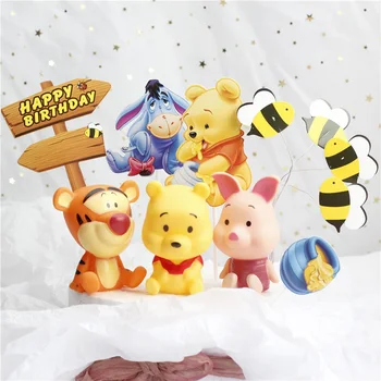 Disney Desene animate Drăguț Tort Joben Decor Winnie the Pooh Porc Tigger Ziua de nastere pentru Consumabile Partid Băiat Fată Dragoste Cadouri