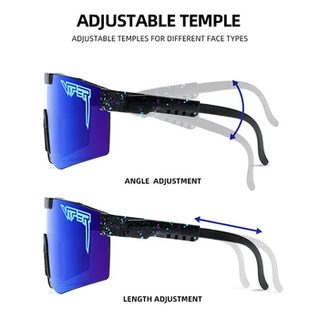 Supradimensionate Viperă ochelari de Soare Polarizat Lentile Oglindă Femei Bărbați Acetat Cadru 2021 Nouă Protecție UV400 Ochelari de Sport in aer liber