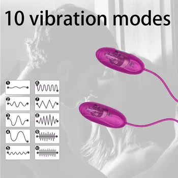Clitorisul stimulator Vibrator rezistent la apa Sari Sex Ou Glonț G Spot Vibratoare Jucarii Sexuale pentru Femei cu 7 trepte Vibratoare Ou roșu Purpuriu Imagine 2