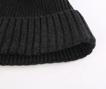 Connectyle Bărbați Femei Iarna Beanie Hat Indesata Cald Masiv Clasic Tricotate Pălării Moi Cap de Craniu în aer liber Capace cu Pom-Pom Imagine 2