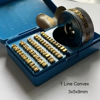 BateRpak Convexe/Concave 3x5x9mm litere volumetrice din alama kit pentru FR900/FR770/FR700/FR800 Continuă bandă de etanșare mașină caracter roata cutie