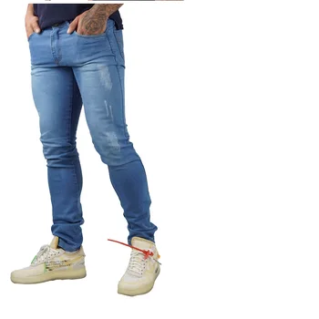 KIT 3 barbati Jeans Jeans Seria Skinny Slim Cu Lycras Moda Moda Cu Buzunar