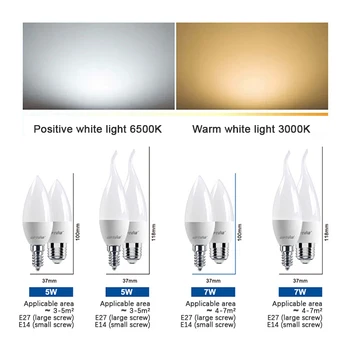 LED Candle Bec Flicker Flacara E14 Lumina Alb Cald Foc de Iluminat de Epocă 3W-7W AC220V Coada Retro Decor de Lămpi de Economisire a Energiei