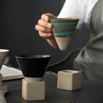Pâlnie Ceașcă de Cafea în stil Japonez Vintage Dur Ceramica Lapte Spumare Ulcior Ulcior Ceramice de uz Casnic Ceai de după-Amiază lapte Cana Cani