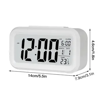 Ceas cu Alarmă Digital Ceas Led cu Lumina Inteligent de Control | Silent Ceas Radio Cameră de Echipamente pentru Lumina de Persoanele Sensibile