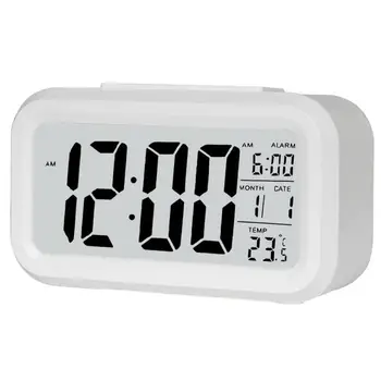 Ceas cu Alarmă Digital Ceas Led cu Lumina Inteligent de Control | Silent Ceas Radio Cameră de Echipamente pentru Lumina de Persoanele Sensibile Imagine 2