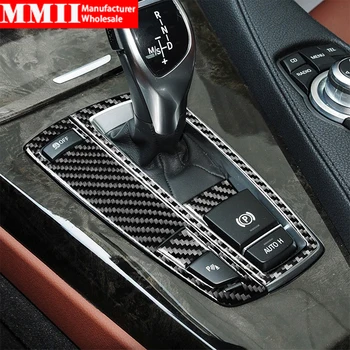 Pentru BMW Seria 6 F12 F13 F06 2011-2018 Fibra de Carbon Autocolante Interioare Schimbătorului de Viteze Capacul Panoului Ornamental Accesorii Auto Imagine 2