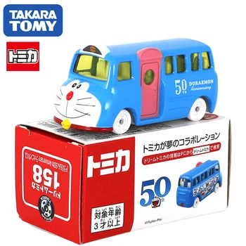 Takara Tomy Doraemon Doraemon Jingle Cat de Autobuz de-a 50-a Aniversare Ediție Aliaj Masina Mini Masina de Model de Masina Jucării Ornament de Colectare Cadou Imagine 2
