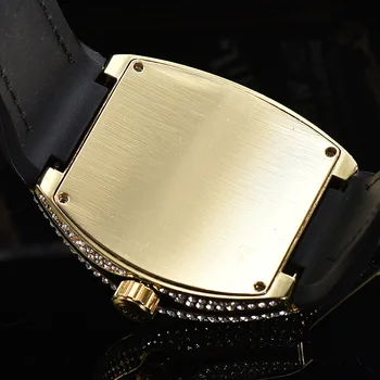Noul Dragon Cadran Ceas Brand De Lux Mens Ceasuri Pentru Barbati De Aur Impermeabil Din Piele Micro Pavate Arabe Moda Diamant Ceasuri De Mana