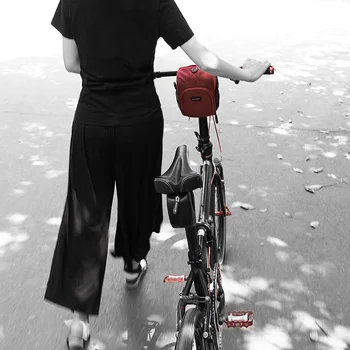Rhinowalk Noua Bicicleta Ghidon Fata Tub Sac Multi-Funcțional, Rezistent La Apă Sac De Ciclism Biciclete Coș Cu Husa De Ploaie Geanta De Umar Imagine 2