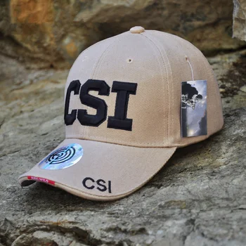 2019 înaltă calitate CSI scrisoare Brodate Șapcă de Baseball armata fan tactice capac de bumbac soare capace în aer liber hip hop pălării de moda Imagine 2
