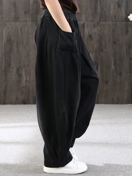 Max LuLu Nou Mari De Primăvară Designer Coreean Pantalons Femei Pantaloni Largi Picior Doamnelor Liber Elastic Blugi Femei Vintage Punk Pantaloni Imagine 2