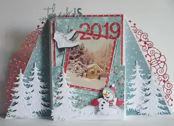 Mmao Meserii de Metal de Tăiere din Oțel Moare de Crăciun, om de zăpadă decor de Matrita Pentru DIY Scrapbooking Hârtie/foto Carduri de Relief Moare