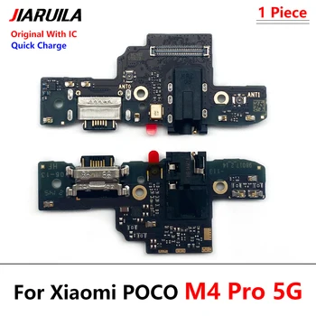 Original, Incarcator USB Port de Încărcare Conector Microfon Bord Flex Pentru Xiaomi Redmi Nota 11 5G / Pocophone Poco M4 Pro Imagine 2