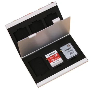 Metal MMC Card de Memorie Aliaj de Aluminiu Cutie de Depozitare Camera 6 Caz pentru SD, MMC TF Card de Memorie Card de Stocare de Caz pentru Carduri de Protecție