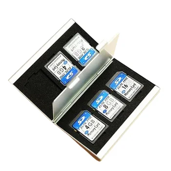 Metal MMC Card de Memorie Aliaj de Aluminiu Cutie de Depozitare Camera 6 Caz pentru SD, MMC TF Card de Memorie Card de Stocare de Caz pentru Carduri de Protecție Imagine 2
