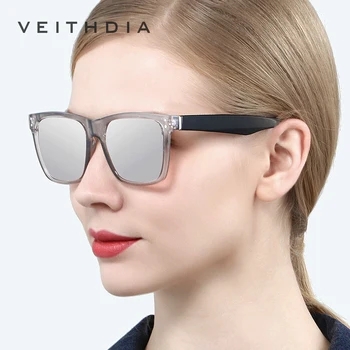 VEITHDIA ochelari de Soare Unisex Retro TR90 Pătrat Fotocromatică Oglinda Polarizate UV400 Epocă Ochelari de soare Ochelari de Soare Pentru Barbati/Femei 7018 Imagine 2