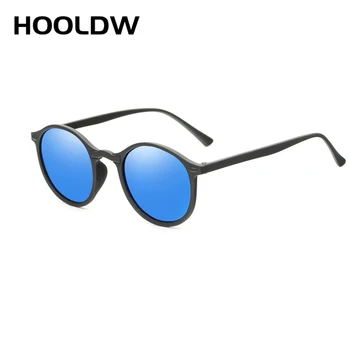 HOOLDW Vintage Rotund ochelari de Soare Polarizat Bărbați Femei de Noapte Viziune Ochelari de Soare UV400 Anti-orbire de Noapte de Conducere Ochelari Ochelari de Gafas Imagine 2