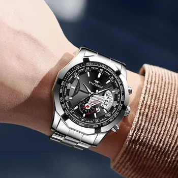 FNGEEN 2022 Noi Cuarț Ceasuri Fashion Casual Sport Militare Ceas de mână rezistent la apă de Lux pentru Bărbați Ceas Relogio Masculino S001 Imagine 2