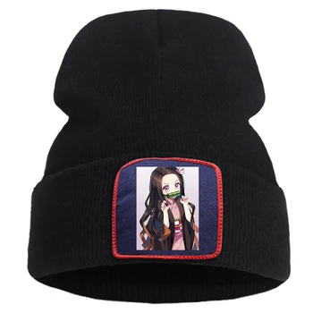 Pălărie pentru bărbați Kamado Nezuko Demon Slayer Anime Kawaii Bărbați Capac Kpop Beanie Bonete Pentru Femei Sapca Hip-Hop